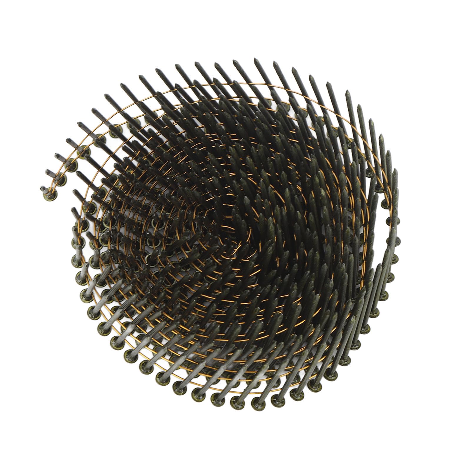 Chiodi a spirale da 15° 2,1x38 mm (0,1x1,5") 1600 CT - Chiodi per rivestimenti filettati con gambo ad anello per progetti di coperture e rivestimenti