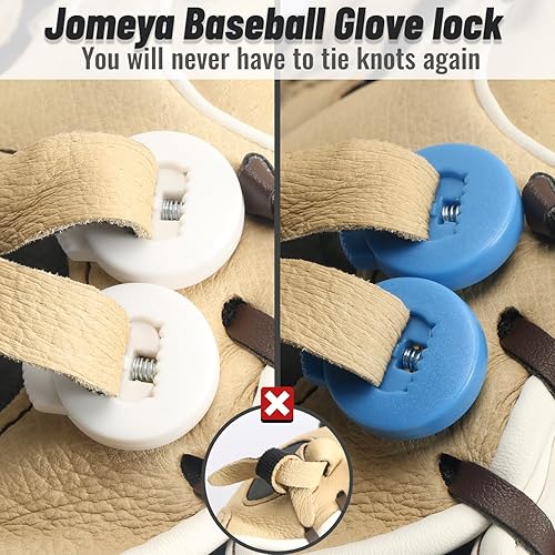 Miniatura 2 de Cerraduras de guante, cerraduras de encaje para guantes de béisbol, paquete de 8, no requiere más nudos, ajuste universal para guantes de béisbol y
