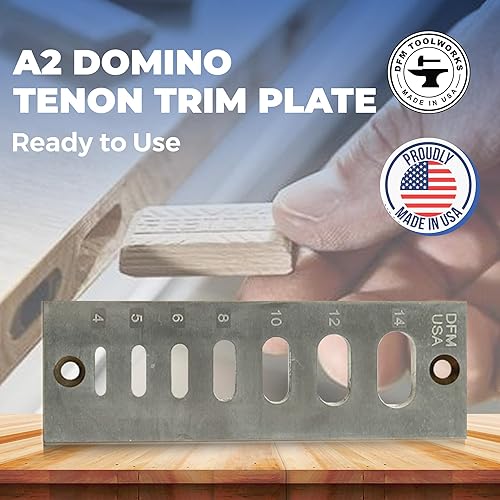 Miniatura 2 de Placa de ajuste A2 Domino Tenon – Compatible con carpinteros Festool Domino – Recorta tamaños de 0.157 in a 0.551 in – Se adapta a pegamentos