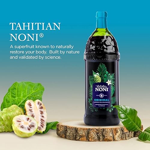 Miniatura 2 de TAHITIAN NONI Jugo de Morinda, original y auténtico, puré de frutas Noni de Tahití con arándano natural y uva (resveratrol), bebida de bienestar