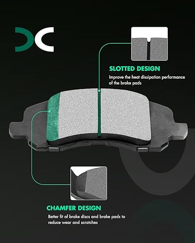 Miniatura 545 de Kits de frenos y rotores, rotores de freno SCITOO y 8 pastillas de cerámica para 08-12 para Chrysler Town & Country, 08-12 para Dodge Grand Caravan