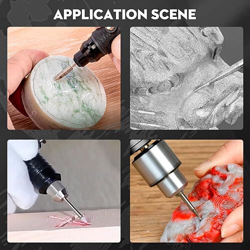 Miniatura 7 de Firearth Juego de 30 brocas de diamante, brocas de tallado, brocas de diamante para herramienta rotativa, enrutador de carpintería de metal,