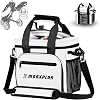 Golf Cart Cooler with Magnetic Lid 12-Can Insulated Soft Cooler Bag Collapsible for Golf Cart,Golf Accessories,Lunch Camping Cooler Insulated Lunch Bag with Adjustable Shoulder Strap