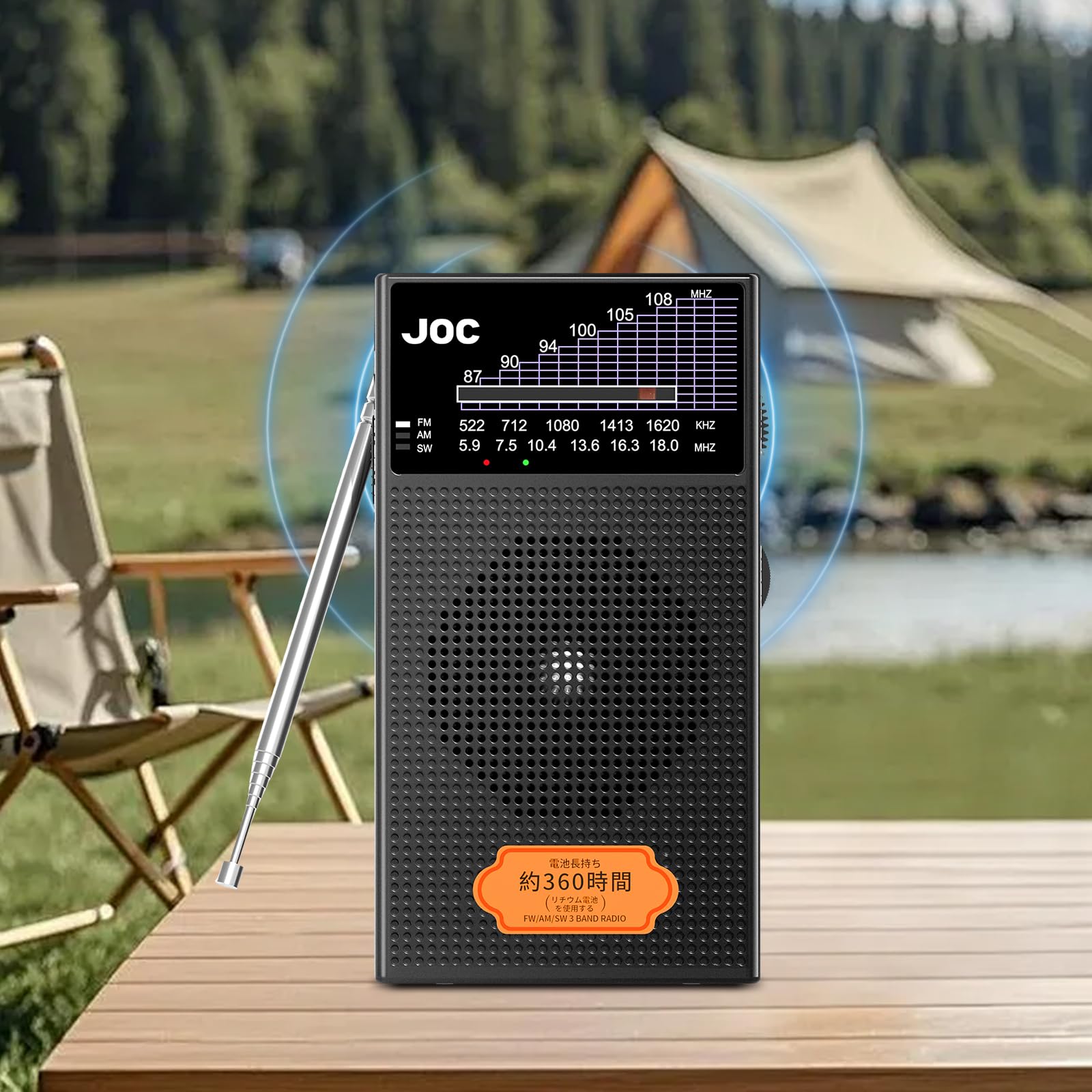 Mini Radio portátil con mosquetón y Antena retráctil para Viajes, Senderismo y emergencias, Radio Am/FM/SW