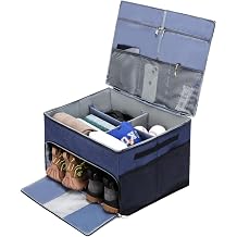 Golf Trunk Organizer for Golf Shoes Clothes Gloves Hats Large Collapsible Golf Storage Box with 4 Dividers Water-Resistant Golf Shoe Bag for 2 Pair of Shoes Golfing Accessories for Men Women Golfers