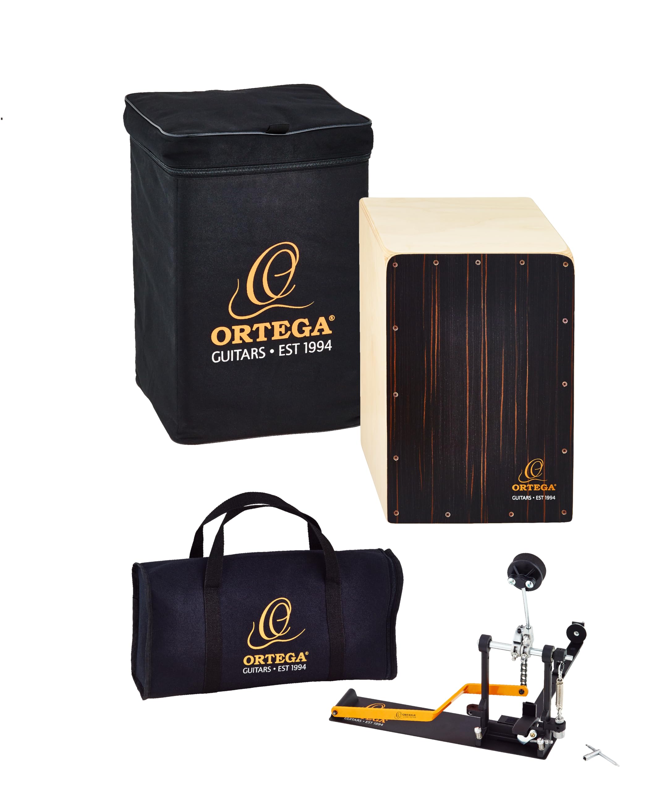 Amazon.com: Ortega Guitars OSTBCJ-BU Stomp Box Cajon Bundle