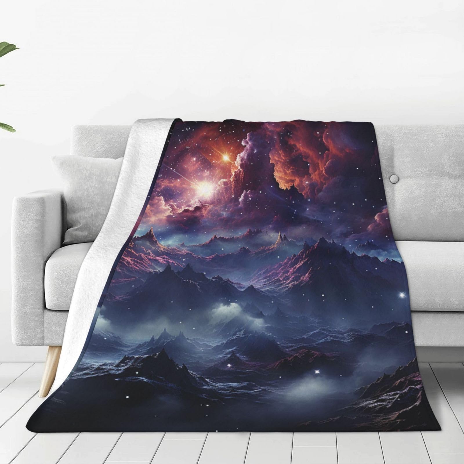 MXZERFKGLA Throw Blanket for Couch Thick Soft Fleece Blankets Warm Cozy Air Conditioning Quilt All Seasons Galaxy Blanket Lightweight Flannel Fuzzy Blankets for Bed Couch Living Room Sofa 40"x30"