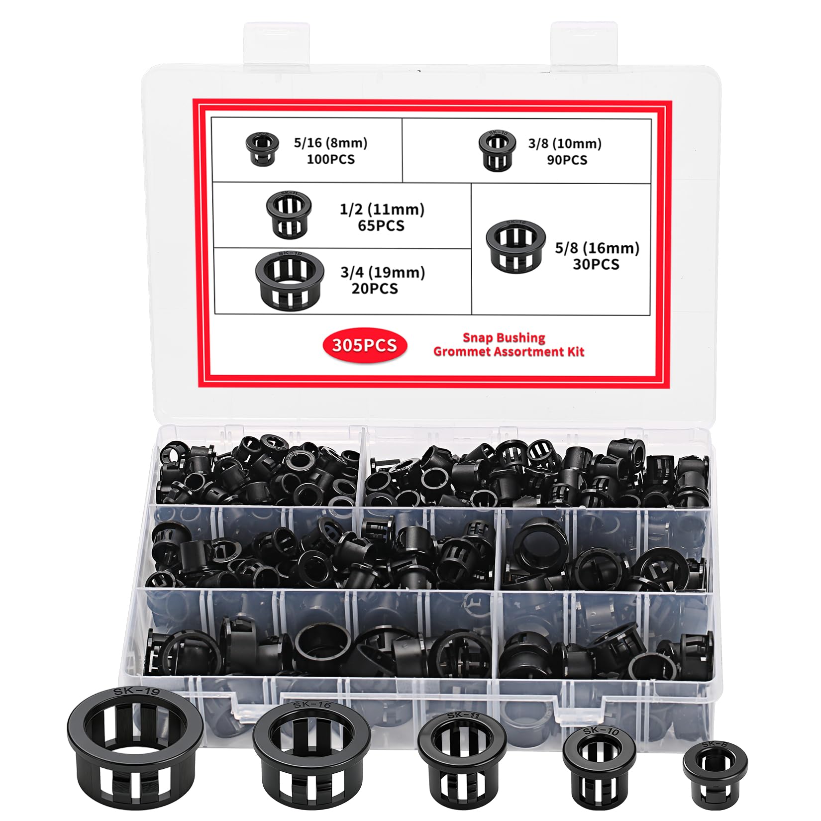 170 Pcs Cable Grommets - Protect Your Cables -8