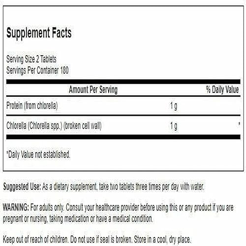 Miniatura 2 de Swanson Broken Cell Wall Chlorella 500 Milligrams 360 Tabs