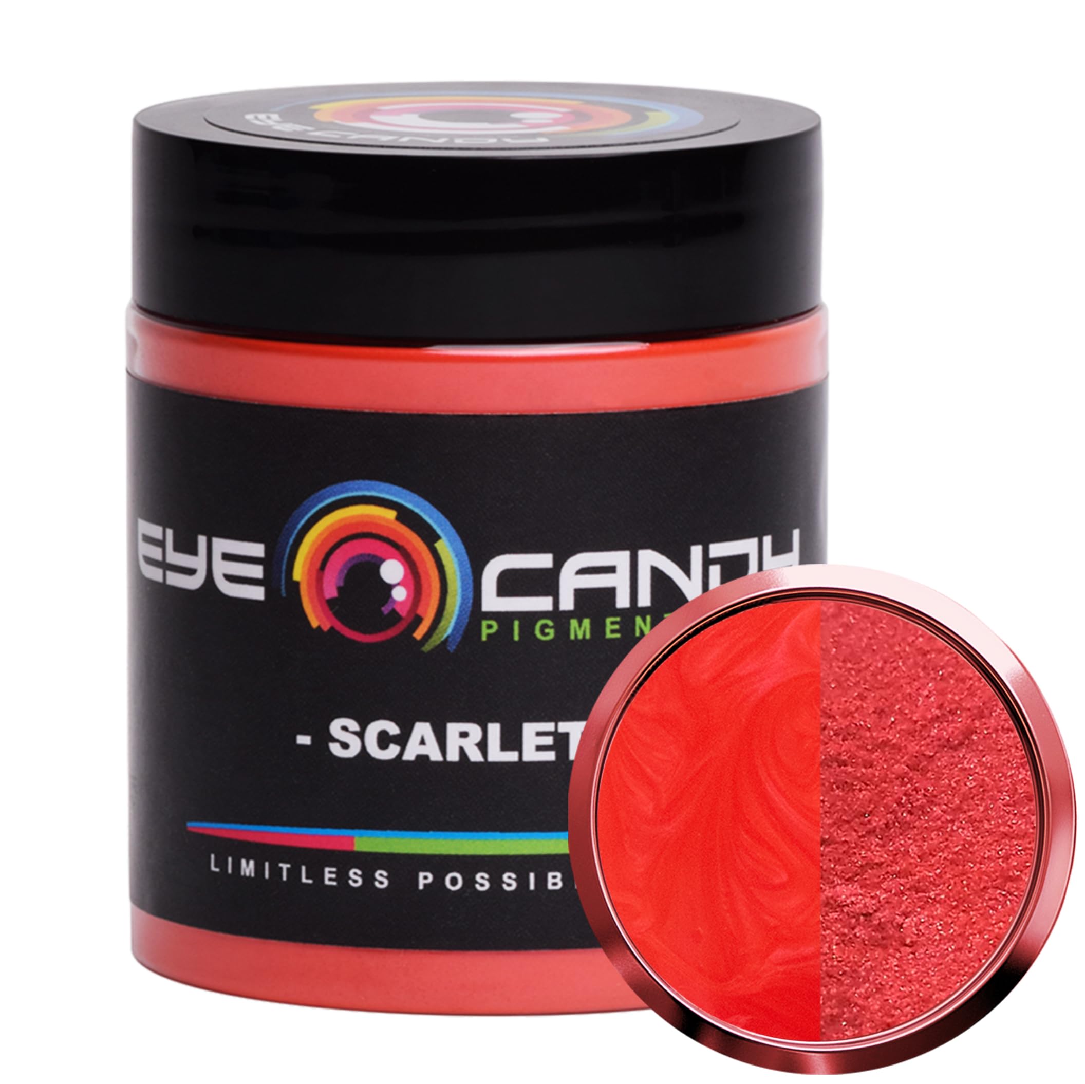 Pigments Premium Red Mica Powder - Scarlet (25gr) - for Epoxy, Resin, Soap, Paint, Woodworking, Acrylic Pouring, Bath Bombs, Fishing Lures - DIY Arts and Crafts Additive
