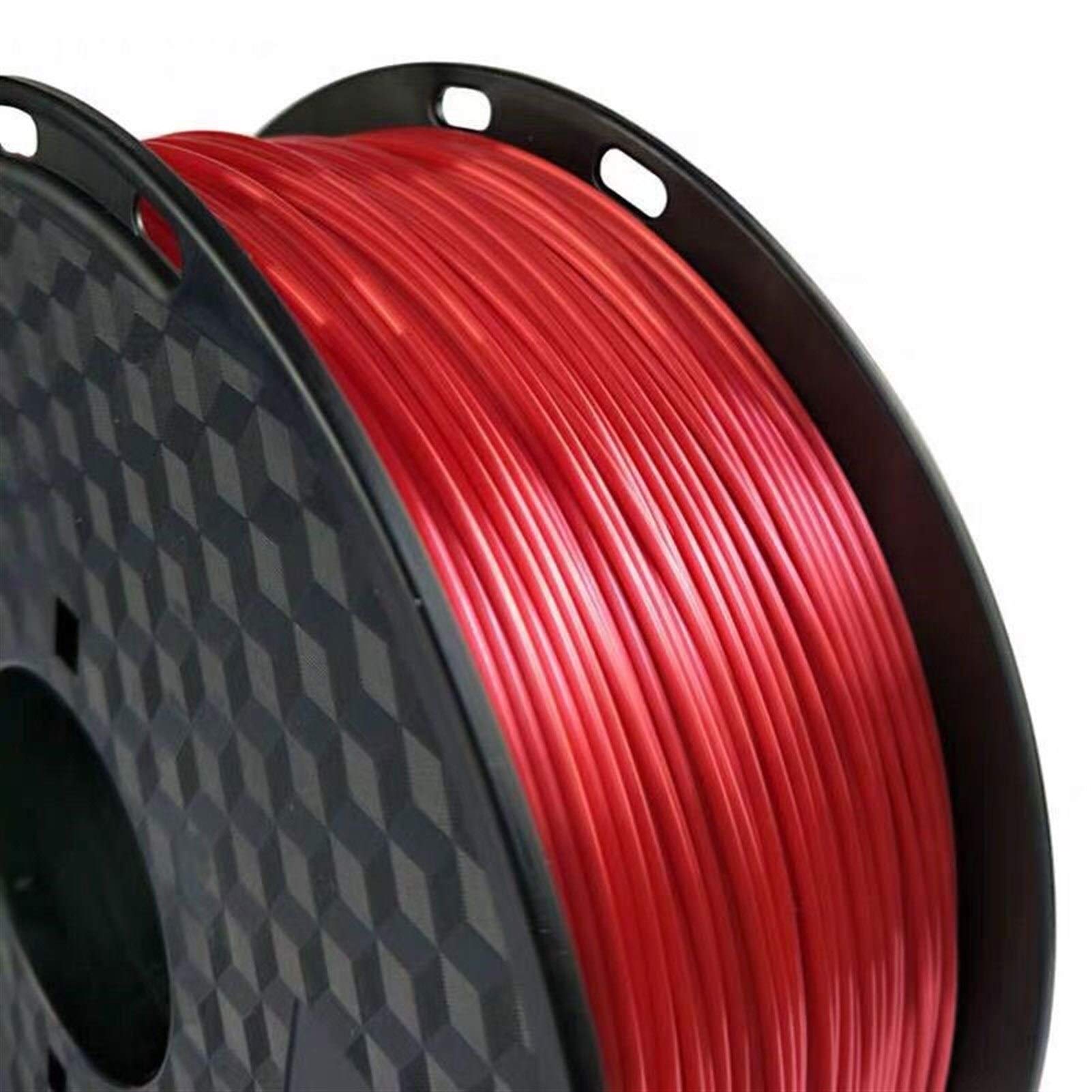 3D-Druckerfilament Silk PLA Rot 1,75 mm 3D-Druckerfilament, luxuriös, seidig rot, satter Glanz, 250 g/500 g/1 kg(Red 250g)