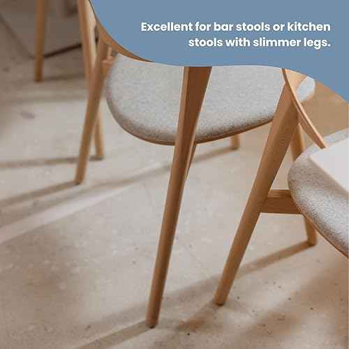 Miniatura 7 de PERFORMORE 40 almohadillas redondas resistentes de fieltro para clavar muebles de 0.78 pulgadas, protectores antideslizantes para patas de silla de