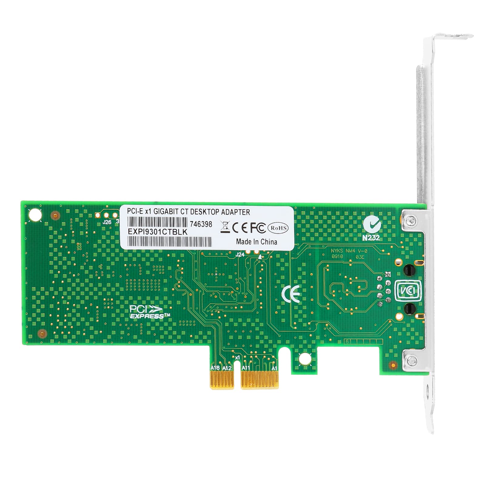 Gigabit PRO/1000 CT Adattatore Desktop PCI-Express per Intel EXPI9301CT - Chip 82574L, Scheda LAN Ethernet 10/100/1000Mbps Porta RJ45 Singola (NIC) per Windows Server, Linux, VMware ESX