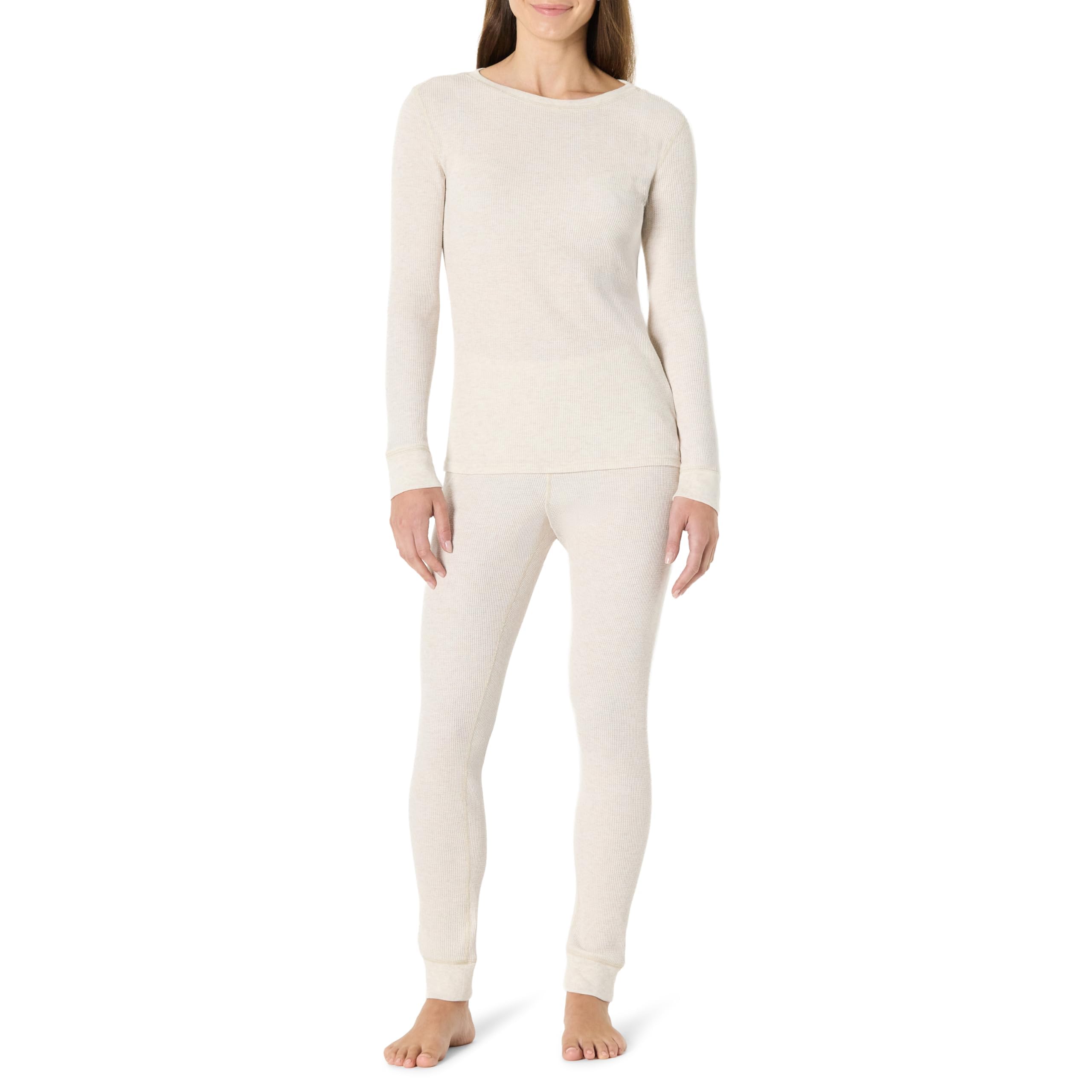 Amazon Essentials Women's Cotton Thermal Long Underwear Pajama Sets