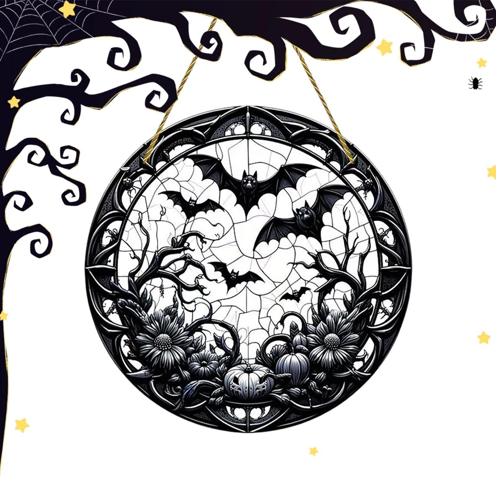 Sun Catchers de Halloween para decorar el balcón y ventanas en las noches de otoño
