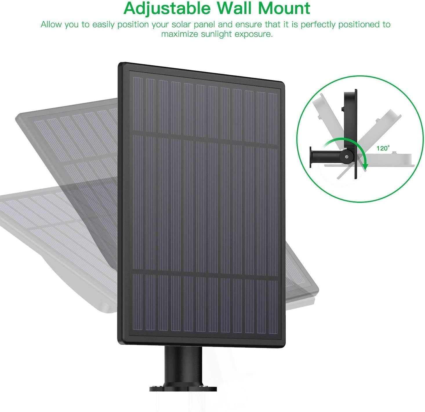 Solar Panel for Blink XT XT 2 Security Camera, Wall Mount Outdoor Weather Proof Solar Power Charging Panel for Blink XT XT 2 Home Security Camera System (2 Pack)