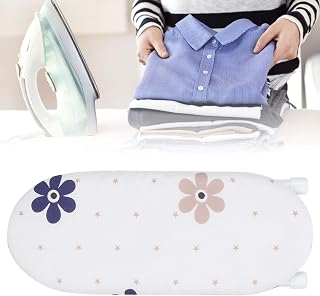 Folding Ironing Board, High‑Temperature Resistant Smooth Ironing Table,(Flowers Clustered Tightly)