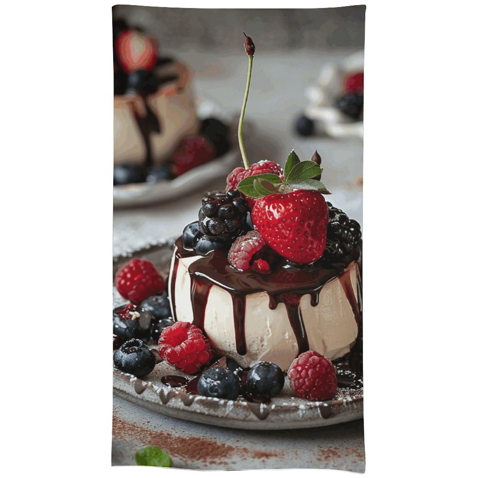 Nappe rectangulaire infroissable et antitache pour gâteau et fromage
