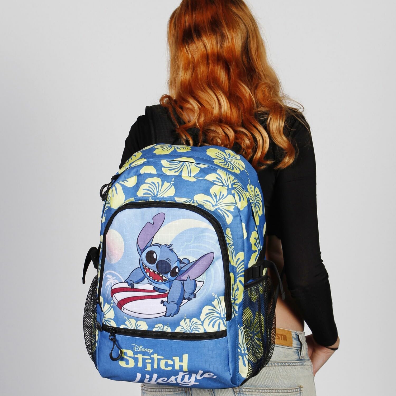 Lilo y Stitch Lifestyle-Mochila Fight Fan 2.2, Azul, 31 x 44 cm, Capacidad 24 L