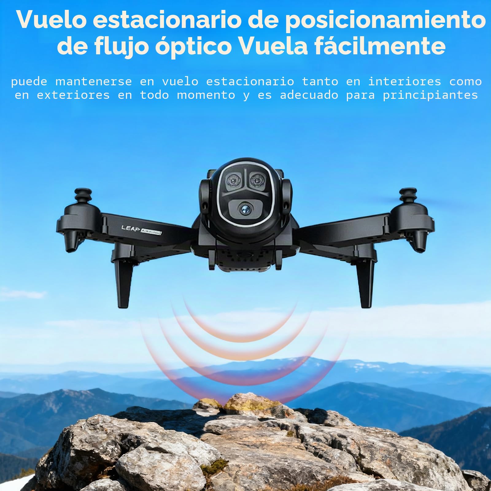 OBEST Drone con Cámara y Gafas VR, Mini FPV Dron Plegable con Doble Camara | Giro 360° Modo Sin Cabeza, 2 Baterías, Gesto Fotos/Vídeos, Aterrizaje con un solo clic, RC Helicóptero para Adulto