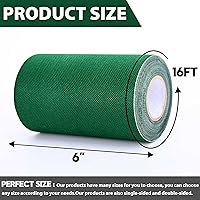 Vista 2 de Cinta de costura de césped artificial de una sola cara de 6 pulgadas de ancho x 192 pulgadas de largo, cinta de césped autoadhesiva para conectar