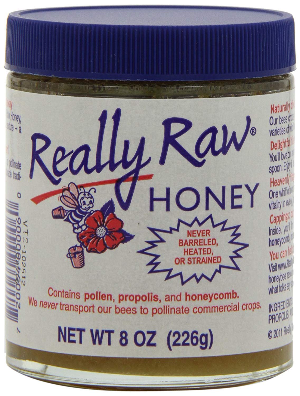 Really Raw Raw Honey, 8-ounces (Pack of4)