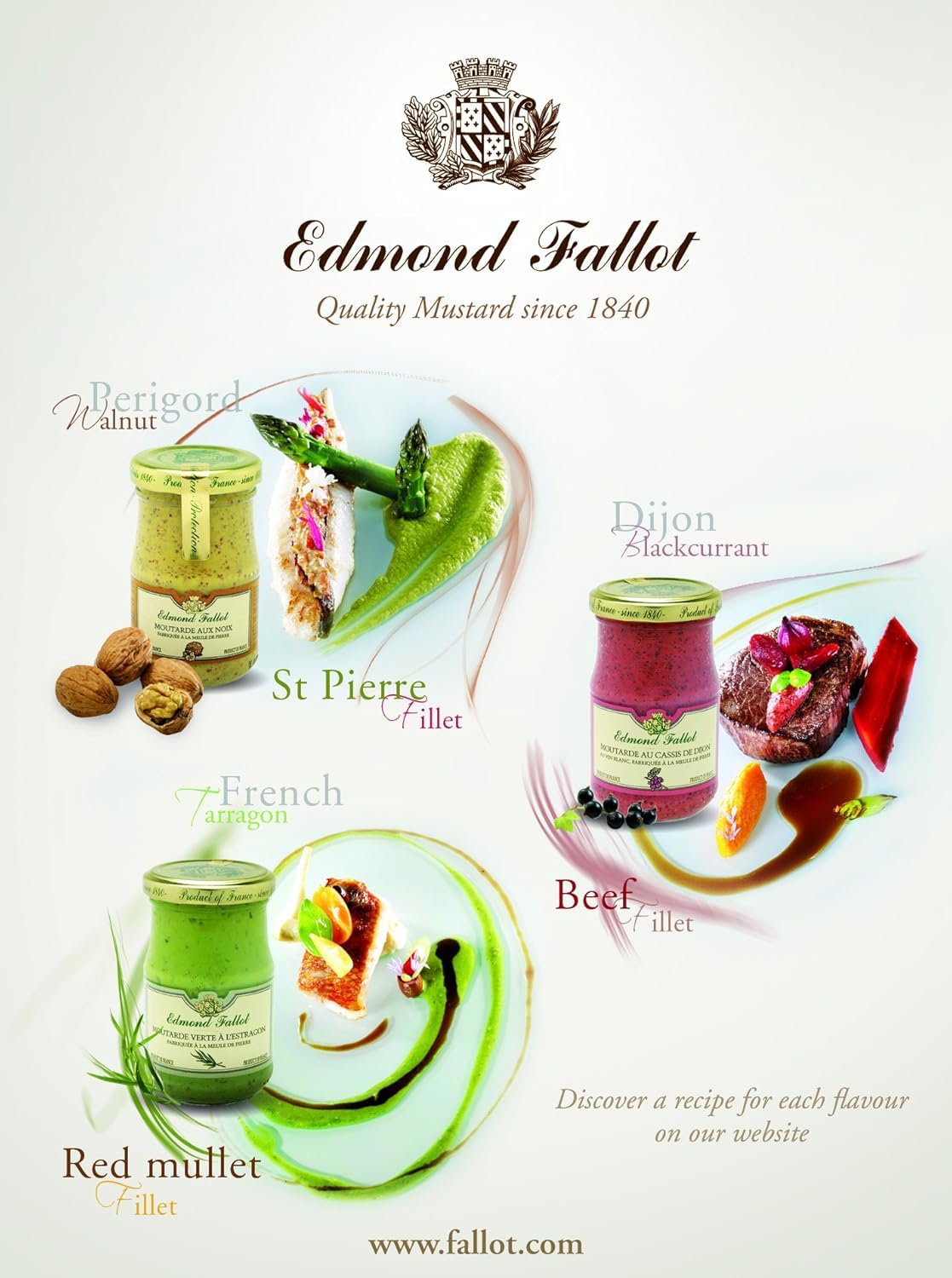 Edmond Fallot | Mostaza de Dijon con Nueces de Périgord, Bote de 105 ml