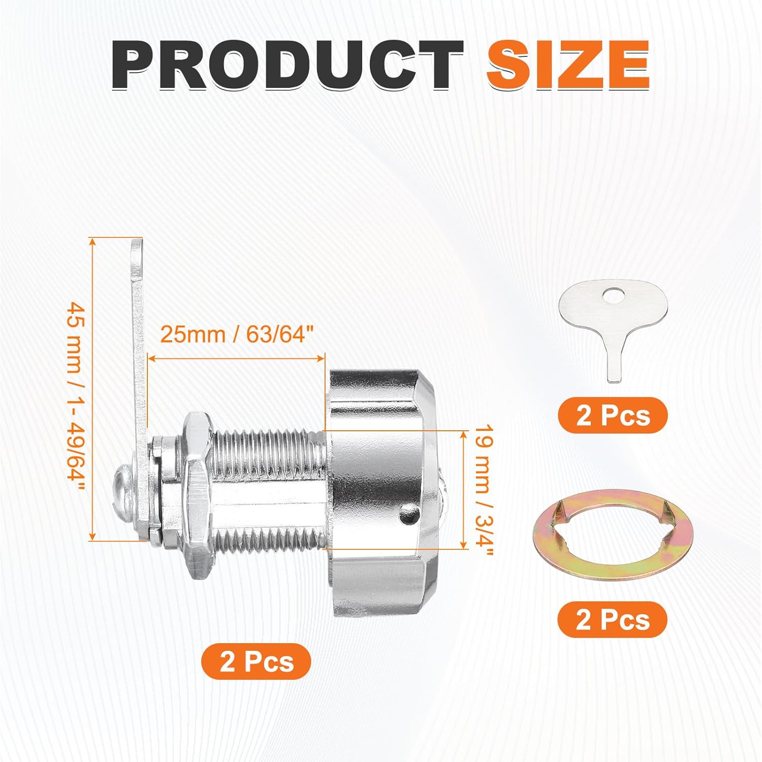 PATIKIL 2PCS Combination Cabinet Lock, 1Inch 3-Digit Keyless Metal Drawer Plum Blossom Head Locks with for Kitchen Cabinet Closet Cupboard Locker Wooden Door, Silver