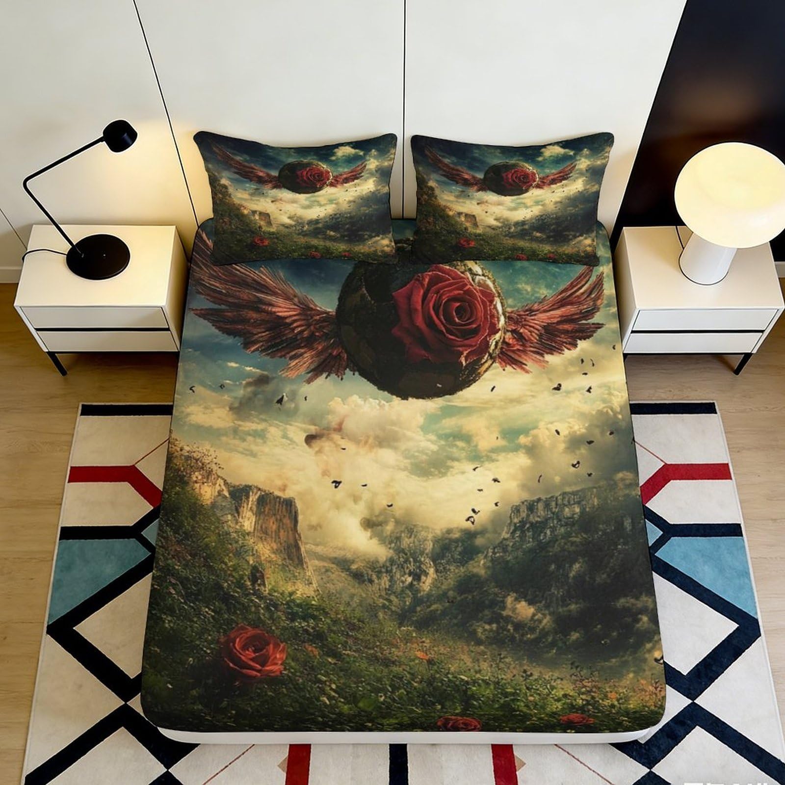 Dhbaneiok Style-10 3D Printed Fitted Sheet Microfiber Galaxy Starry Sky With Anti-Slip Design For Bedroom Bed Protection And Easy Care 90X200x25cm