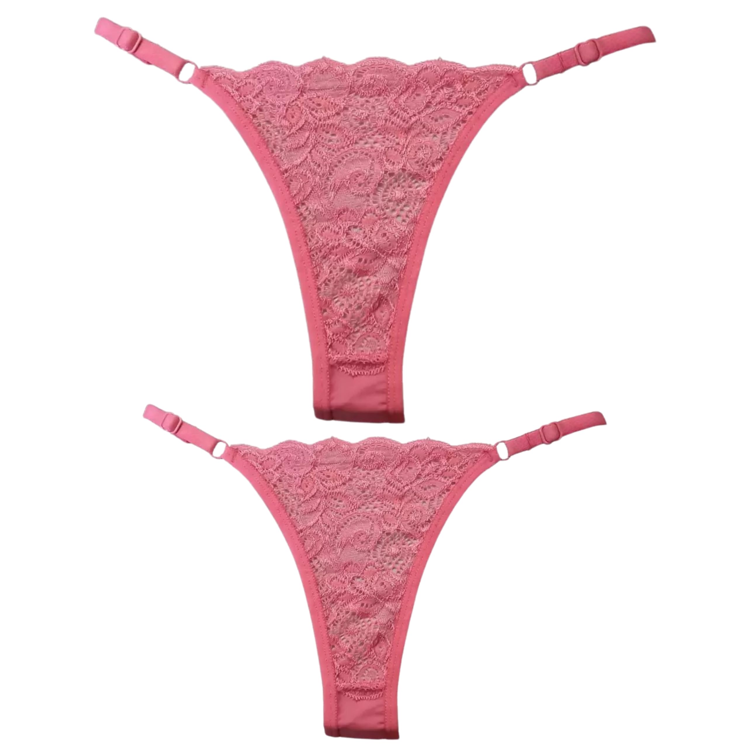 vadik Thong for Women Cotton Underwear Low Rise Solid G-String Sexy Lingerie Panties | Women Stretchable Under Fitted Outfits Bikini Style Underwear -Pack of 2 (in, Alpha, 2XL, Regular, Pink)-picture-38