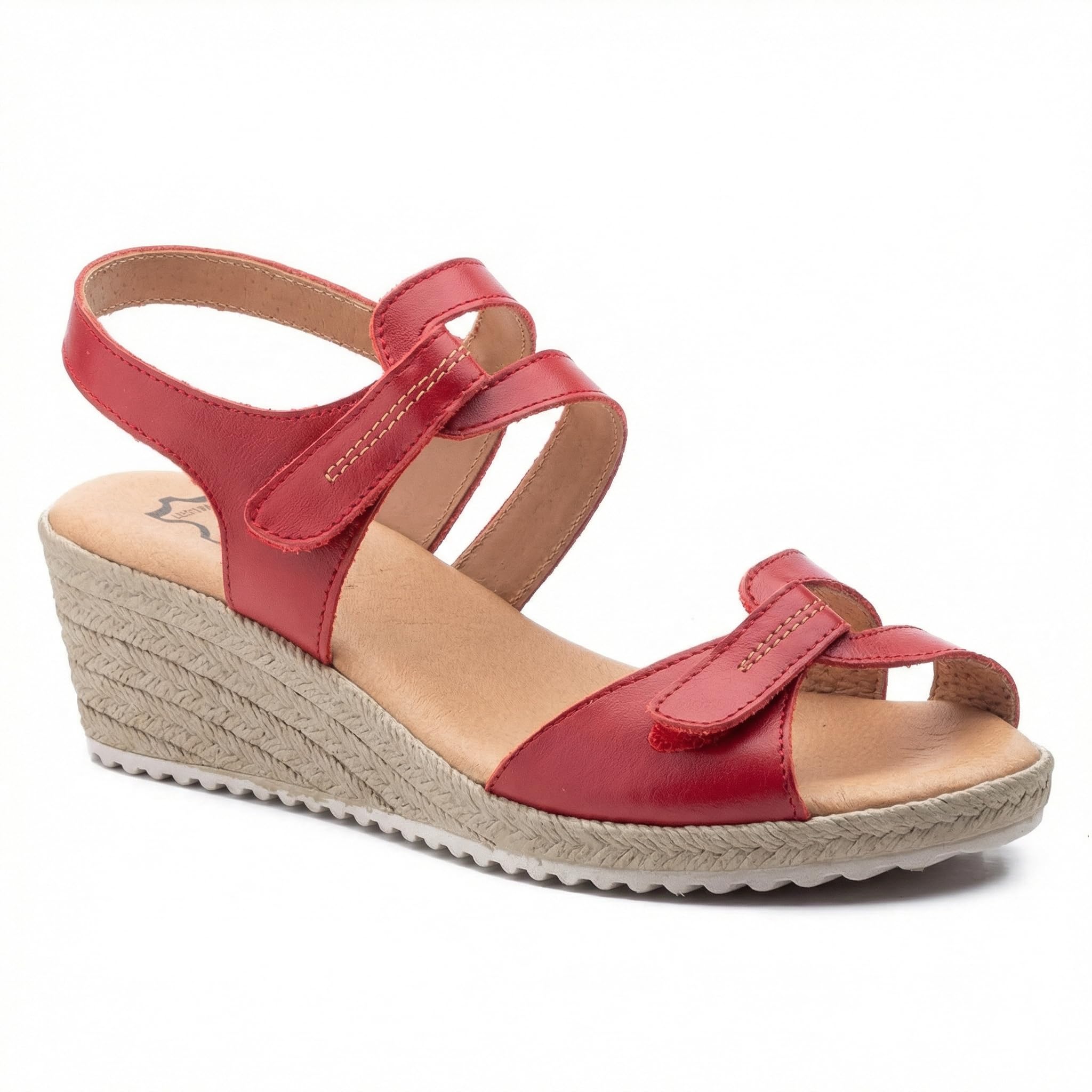 Sandalias para Mujer de Cuña Cómodas con Cierre de Velcro Ajustable | Zapatos de Verano Ergonómicos para Caminar, Ciudad y Playa | Fabricadas en España