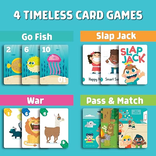 Miniatura 3 de Chuckle & Roar Juego de 4 juegos de cartas clásicos para la noche de juegos familiares
