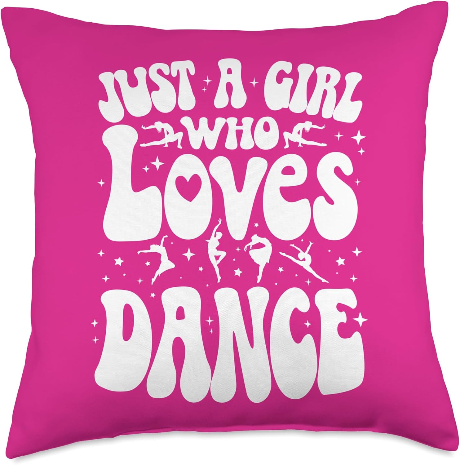 Just A Girl Who Loves Dance Dancer Pink Women Girls Dancing Throw Pillow