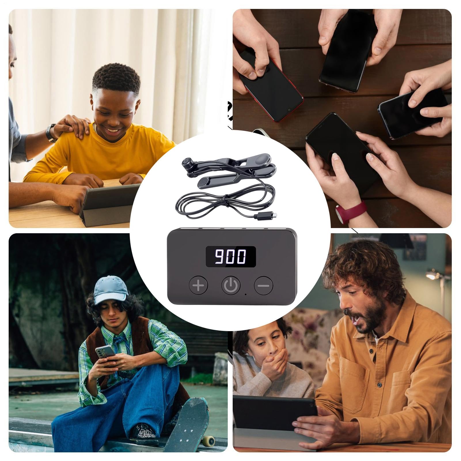 Auto Para Teléfono Inteligente, Automático Recargable, Dispositivo Rápido Ajustable Para Pruebas Apps Retransmisiones Juegos, Para Tablets Redes Sociales Retransmisiones En Directo Teletrabajo Tar