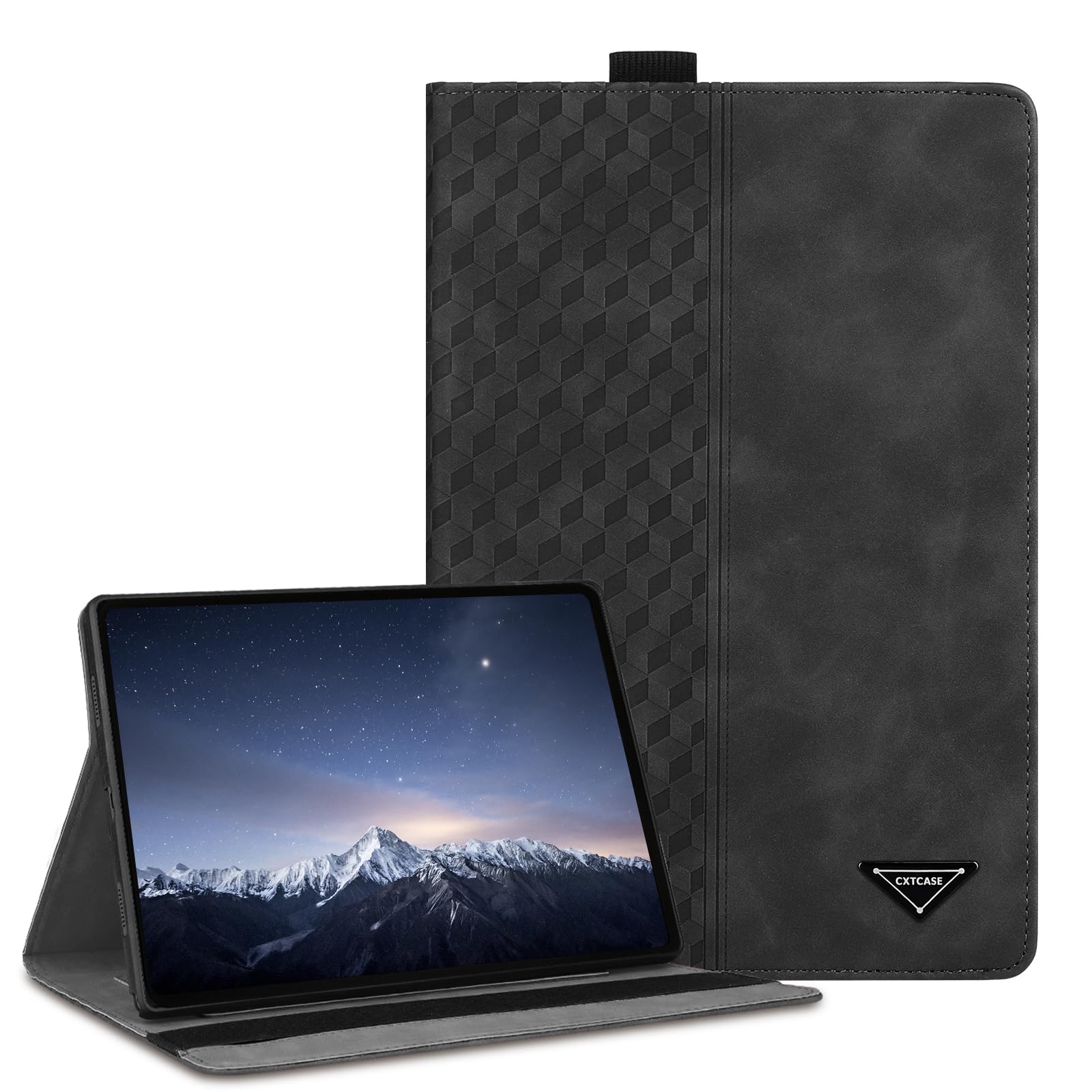 CXTCASE Hülle für iPad 9,7 Zoll (6./5. Generation, 2018/2017),iPad Air 2/iPad Air 1,Multi-Winkel Folio Flip PU Lederhülle Smart Cover Case Schutzhülle für iPad 9.7 Zoll 2018/2017,Schwarz