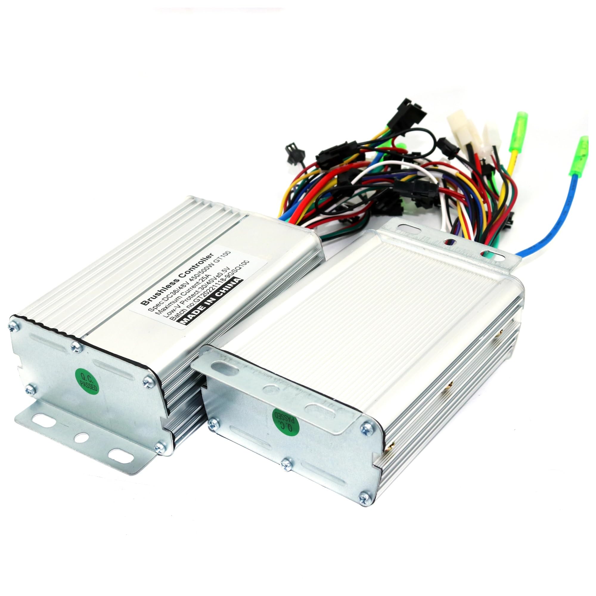 Sterownik silnika pojazdu elektrycznego Podwójny napęd 36/48/60V 450/500W BLDC kontroler skutera elektrycznego E-bike 2 szt. bezszczotkowy sterownik prędkości i 1 szt. wyświetlacz L+C+D jeden