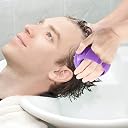BTYMS 1 Pack Silicone Scalp Massaging Shampoo Brush Head Scrubber Hair Wash Tool Cleansing Dandruff Brush gallery image