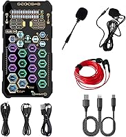 Khyberah SK9 Portable Handheld Sound Card: Voice Changer, Reverb, Ambiance Effects for Podcasting, Streaming, Karaoke on Phone, PC, PS5
