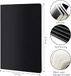 8 Pack en vrac pour le journal de couverture souple, Feela Notebooks College Règled for Work, Lined Travel Journal pour les femmes hommes, Note Prendre note fournitures scolaires écriture d'affaires, 8.2” x 5.5”, A5, noir