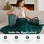 Kaisa Weighted Lap Blanket 7 lbs 41" x 53", Small Weighted Blanket for Adults, Cozy Luxury Crystal Velvet Weighted Blanket for Relaxation, All-Season Blanket, Machine Washable, Green