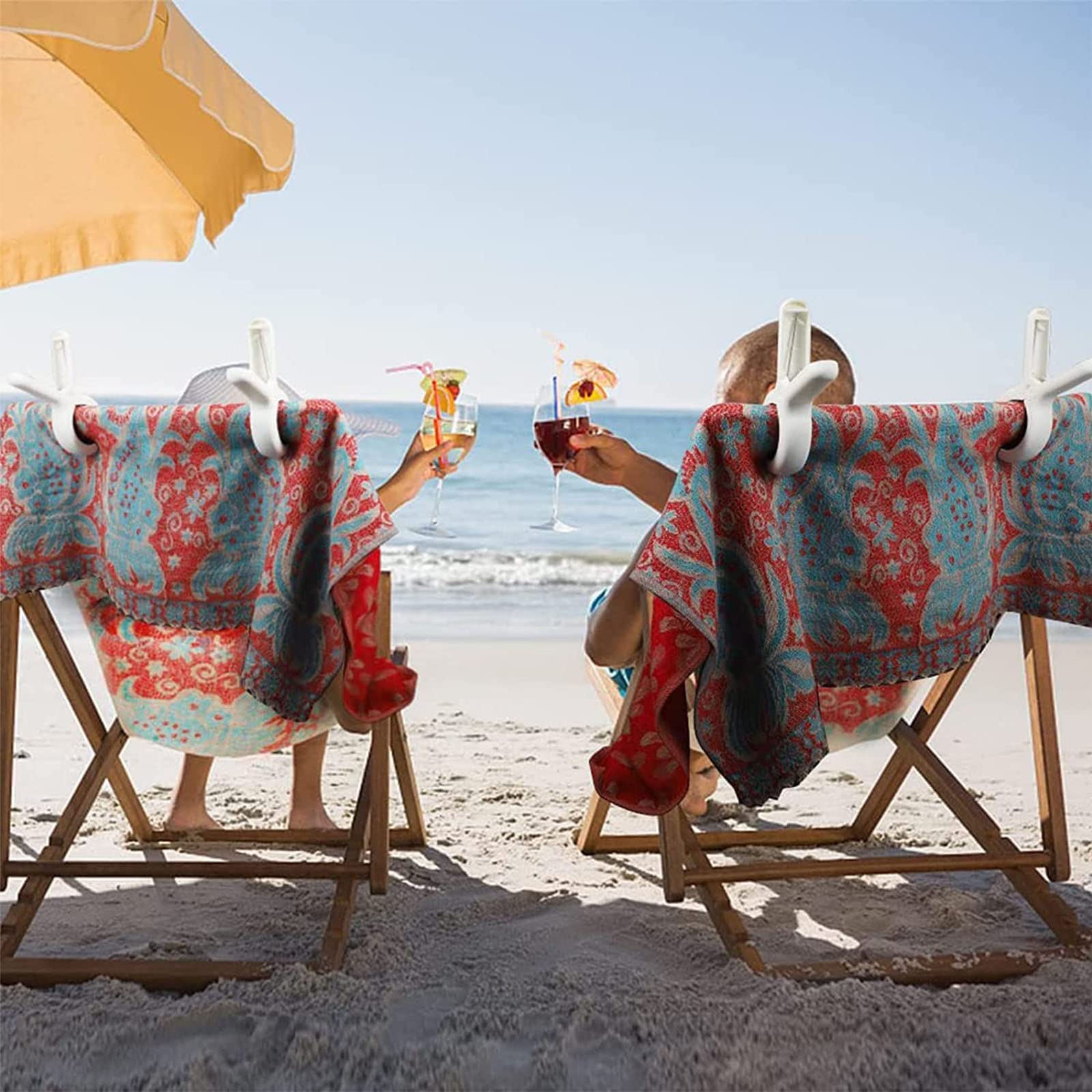 8 Piezas De Pinzas Grandes Para Toallas De Playa, Pinzas De