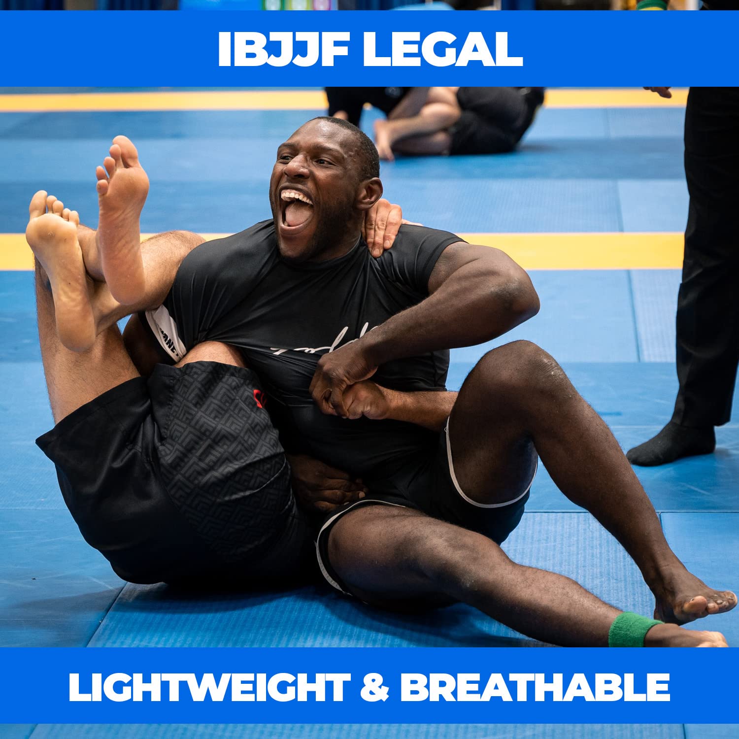 Gold BJJ Foundation Rash Guard Ranked NoGi And Gi Jiu Jitsu Rashguard