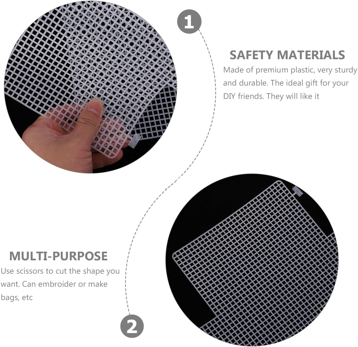 Deer Style DIY Mesh Sheets 4- .74X14.37 Inch Plastic Grid Sheets for Purse Making Crochet Bag Materials and Handmade Craft Accessories