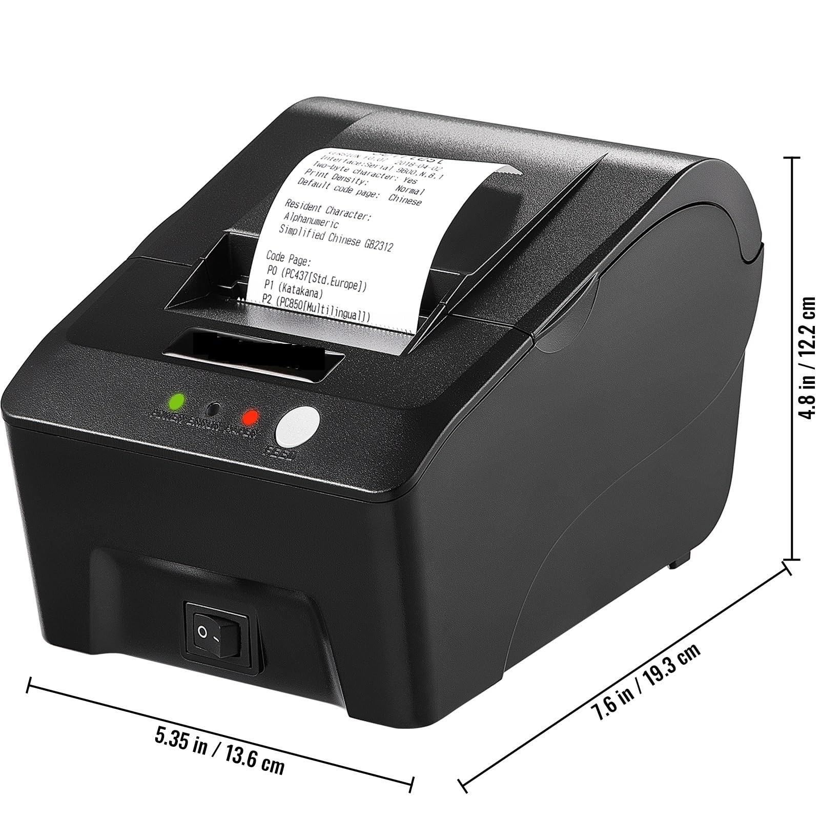 Drukarka paragonów Termiczna drukarka paragonów 58 mm ESC/POS USB 90 mm/sek. Szybkość drukowania