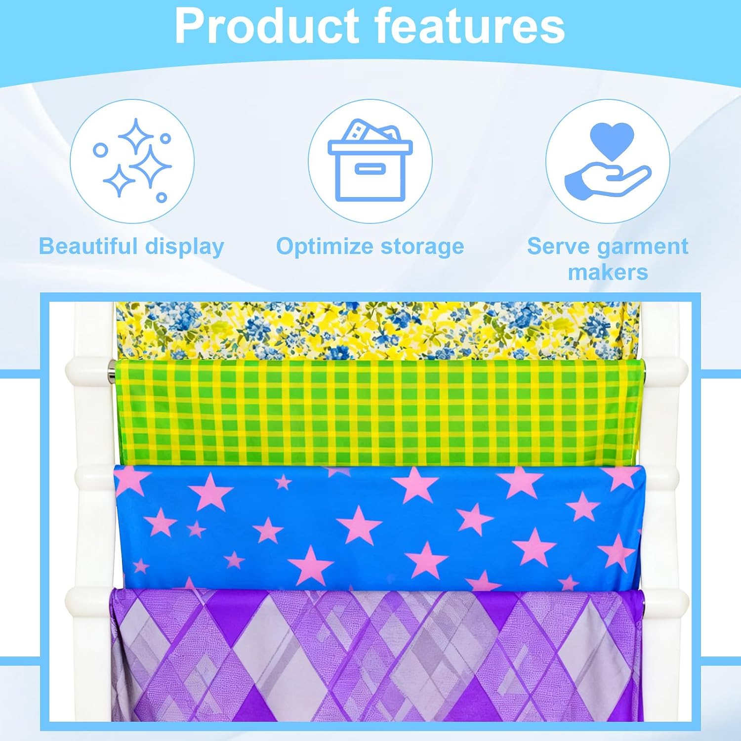 LynxLink Over The Door Fabric Organizer - 21 Shelves for Home, Mountable Over Door, Closet Door & Wall, Potable Fabric Storage for Sewing & Quilting Collection