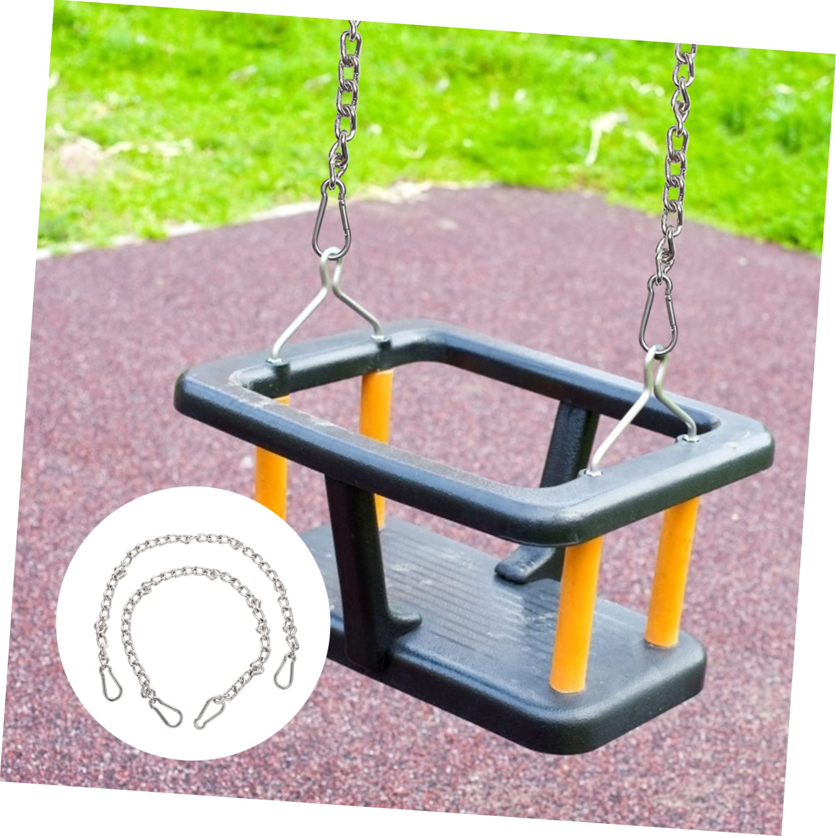 Yardwe 2pièces Sangle Extension pour Hamac Extérieur Kit De Suspension avec Chaînes Utiles Et Mousquetons Accessoires pour Balançoire Et Hamac