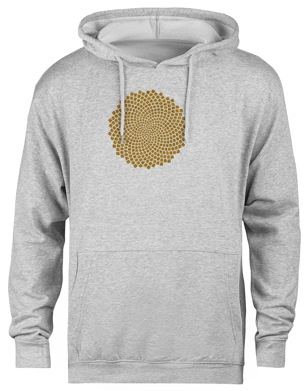 Pull à capuche gris unisexe avec motif spirale de Fibonacci - 3