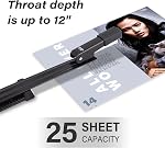 Deli Long Reach Stapler, Booklet Stapler with Jam Resistant, 25 Sheet Capacity, Long Arm Standard Stapler for Booklet, Book Binding, Art Journaling, Black, Gifts