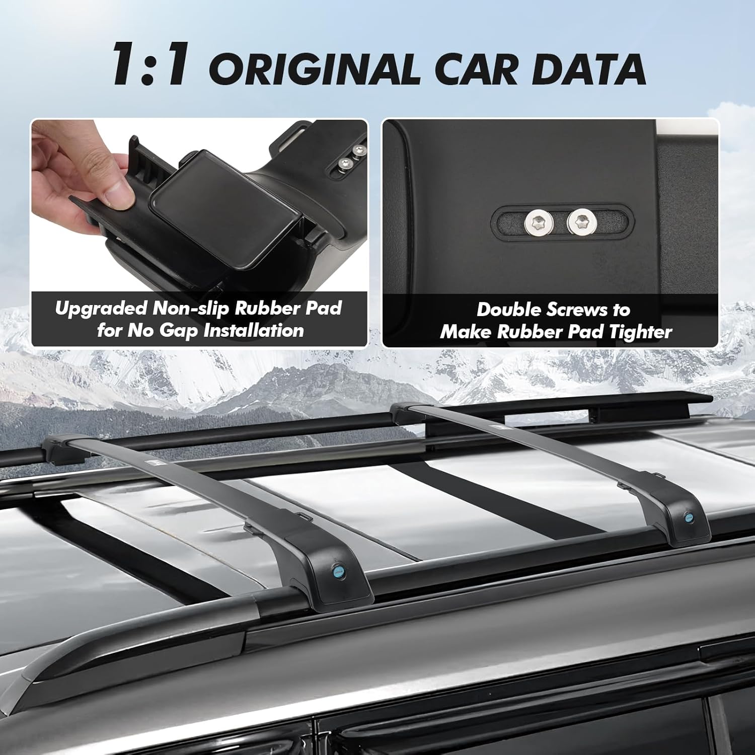 300LBS Roof Rack Cross Bars for 2025 2026 Subaru Forester Base/Premium/Limited with Raised Side Rails, Aluminum Anti-Theft Roof Rails for Forester Accessories（ Not Fit Sport/Touring Hybrid/Wilderness）