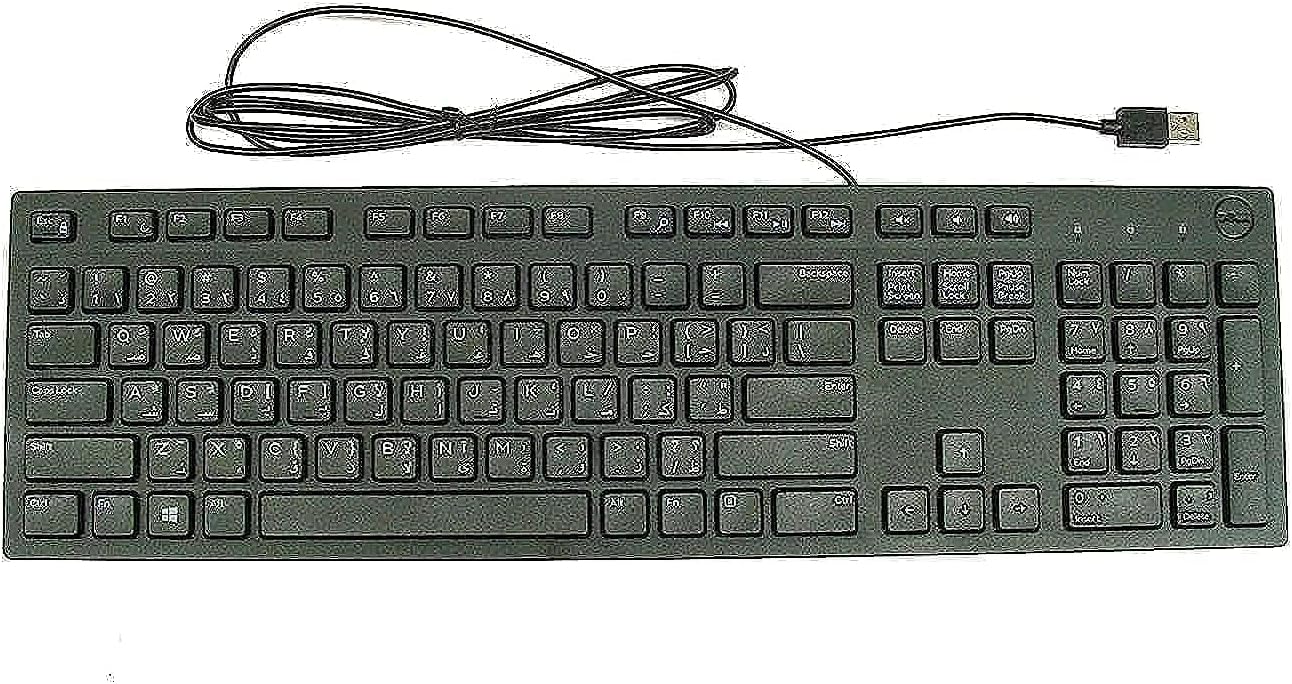 Dell Genuine Original USB Keyboard KB216 BLACK, Nice and Slim, QWERTY ...